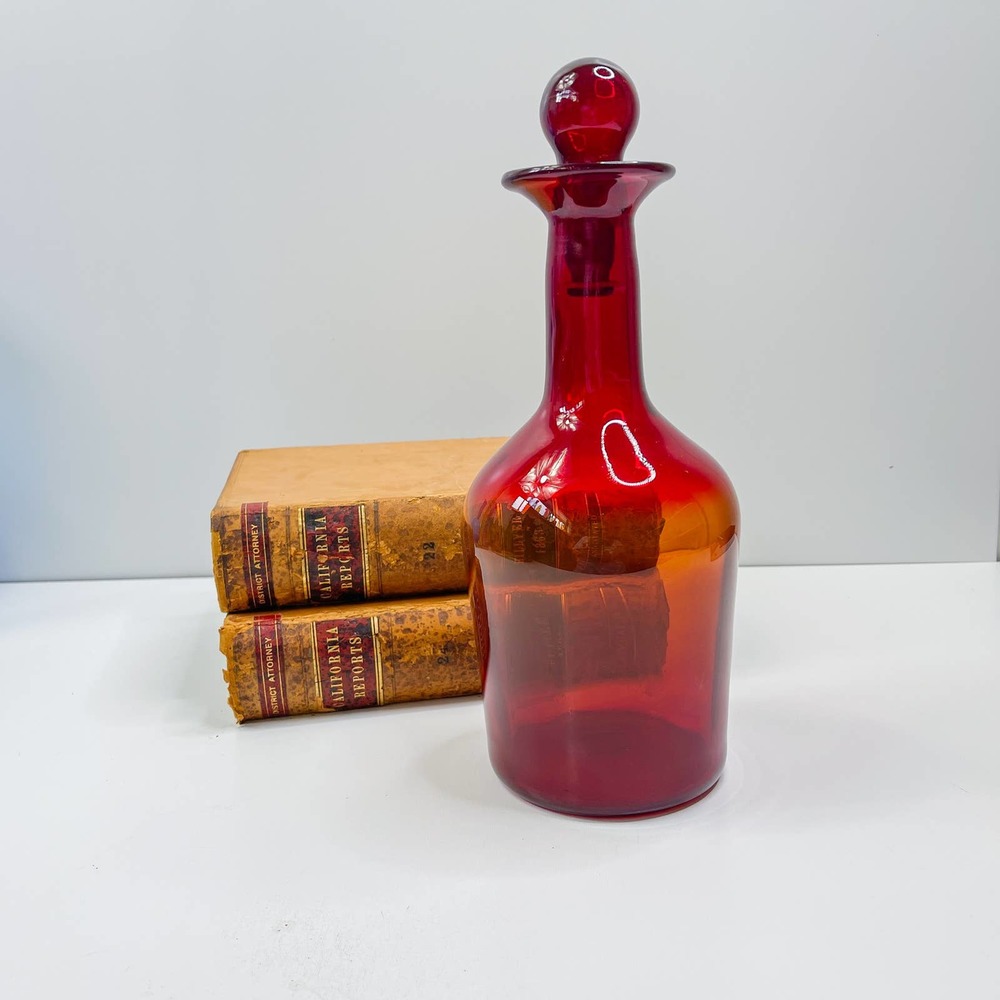 Pilgram Decanter Tequilia Sunset Red and Orange Decanter